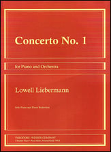Concerto, No. 1 for Piano and Orchestra piano sheet music cover